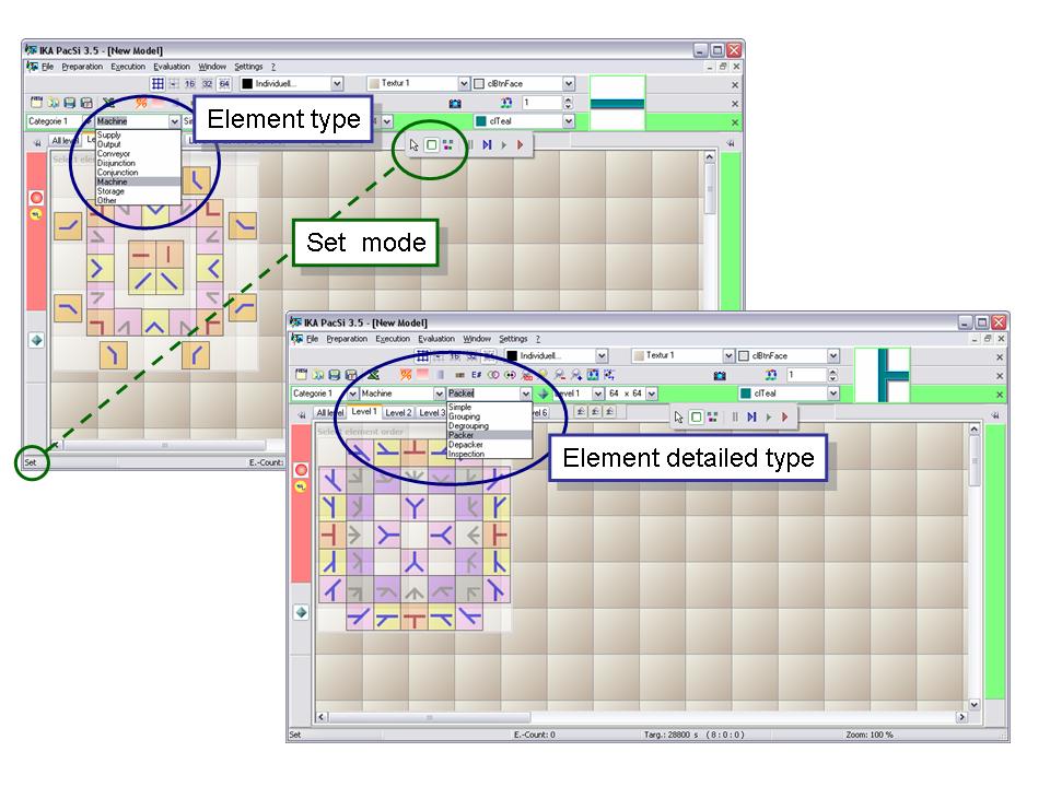 Select element type